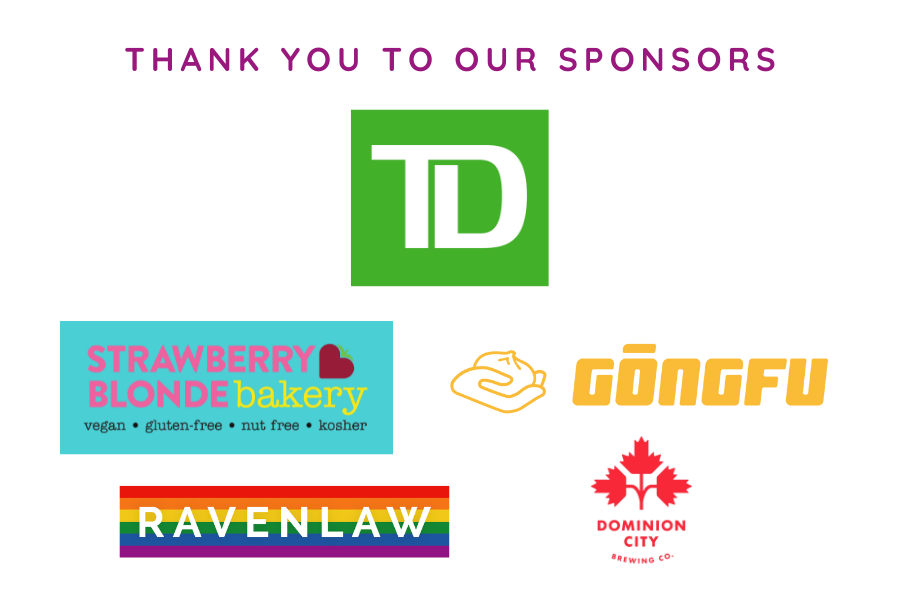 Thank you to our sponsors - TD, Strawberry Blonde Bakery, Gongfu Bao, Ravenlaw, Dominion City Brewing Co.
